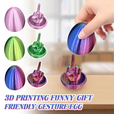 3D Printing Friendly Gesture Egg Decompression Tool Funny Toy Adult Gift Funny