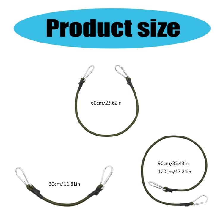 5Pcs Bungee Cords with Carabiner Clip Bungee Rope Elastics Rope Cord Multipurpose Bungee Strap for Car Bicycles Securing