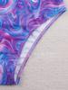 Women's Long Sleeve Triangle Print Sun Protection Swimsuit