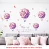 Pink Wall Sticker for Bedroom Girls, Unicorn Feather Princess Flowers Decal, Nursery Removable Wallpaper