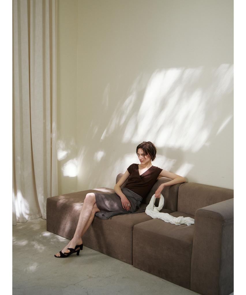Ninnis [3Rd] Glassy See-Through Skirt (Khaki)