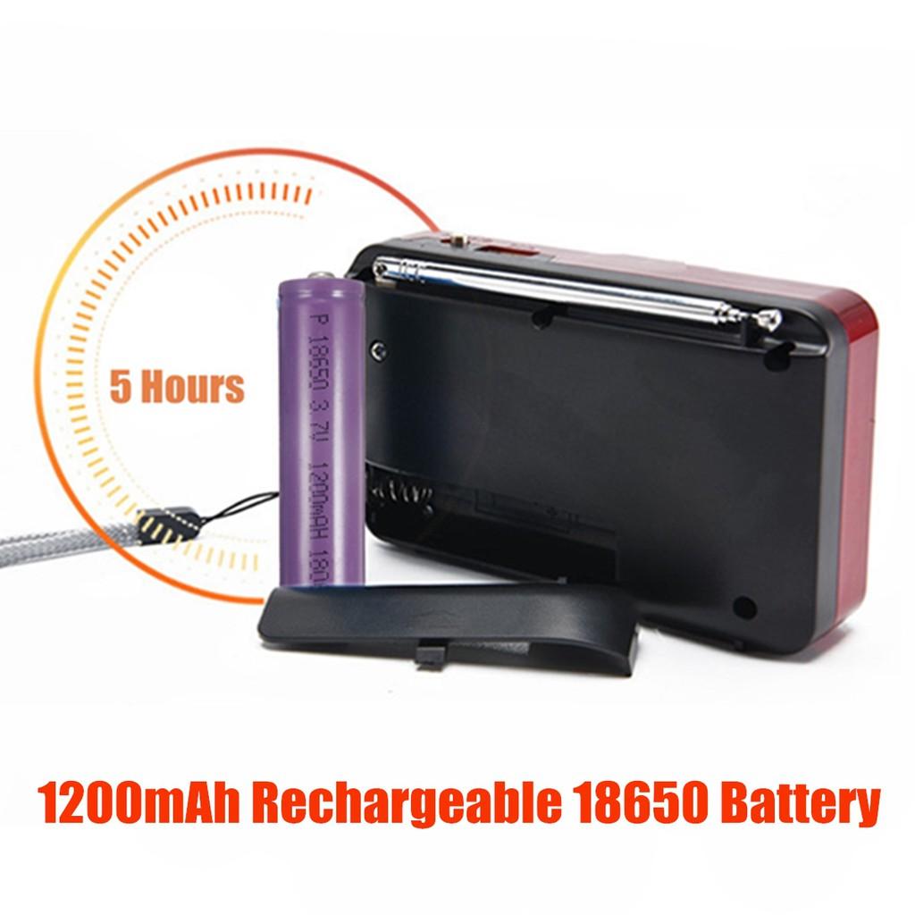 3W DC 5V 1200mAH Mini Tragbares Radio Handheld Digital FM USB TF MP3 Musik Player Lautsprecher Wiederaufladbare Drahtlose Aufnahme