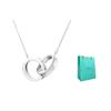 Tiffany & Co.. Modische Doppelring-Anhänger-Halskette Damen Halskette 22992139