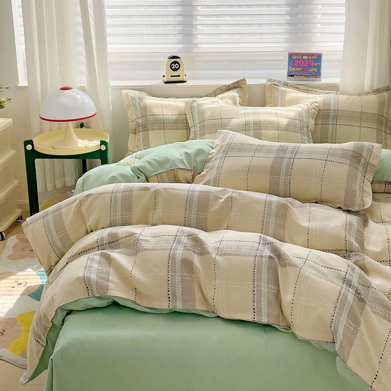 Bed Sheet Bedding Four-piece Set Thickened Brushed Quilt Cover Bed Dormitory Bedding Quilt Cover