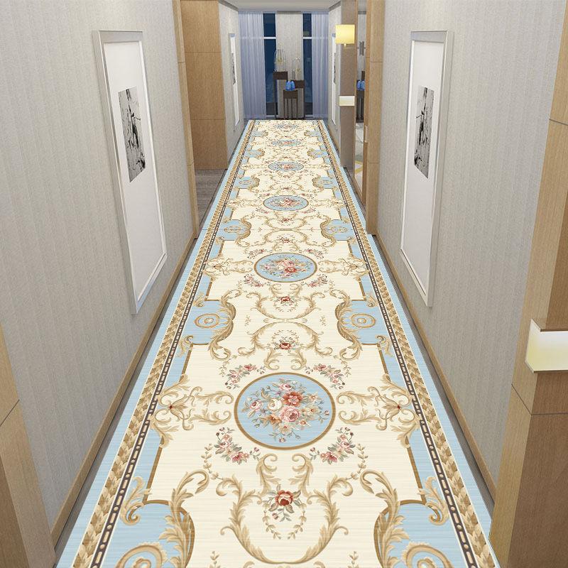 Nordic Style Corridor Carpet With Large Area And Full Coverage Household Hallway Entrance Non Slip Foot Mat Hotel Wedding Carpet