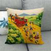 Happy Home  Pillowcase Funny Rabbit Easter Egg Print Cushion Cover Pastoral Cartoon Hare Pattern