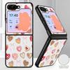 Cute Candy Love Heart Case For Samsung Galaxy Z Flip 8 7 6 5 Flip8 Flip7 Flip6 Luxury Leather Skin Hard Folding Phone Cover