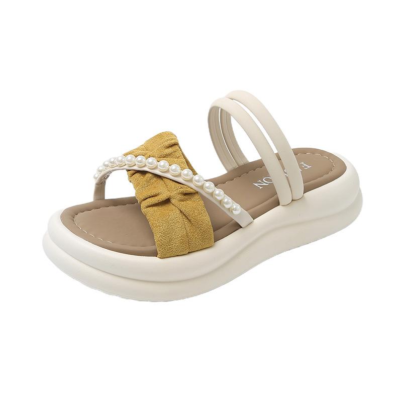 Stepping On Shit Sandals Women's Summer Wear Fairy Style with Skirt 2025 New Two Wear Soft-soled Slippers Tide