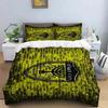 3D Print Black Yellow Beitar J-Jerusalem Duvet Cover Pillowcase Football Bedding Set 3piece set Adults Bedroom Duvetcover Sets