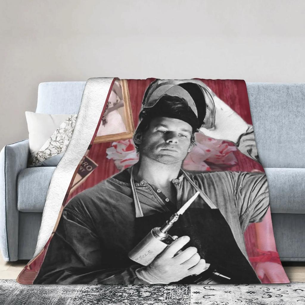 Dexter Morgan Soft Plush Throw Blanket for Kids Cozy Flannel Bedspread Bedroom Bed Cover