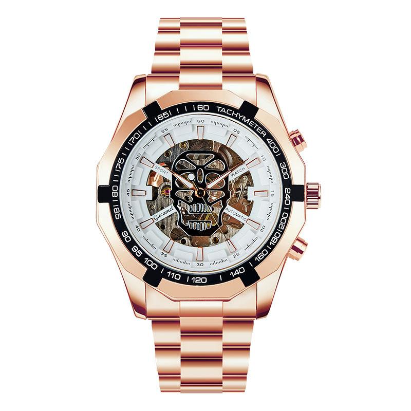 Top nagelneue automatische mechanische Uhr Mode hohl goldene automatische mechanische Uhr explosive Service Skelettuhr