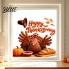 Creative Holiday Gift Autumn Thanksgiving Turkey Window Static Sticker Decorative Removable PVC Decals Theme Scene Setter Harvest Wall Clings