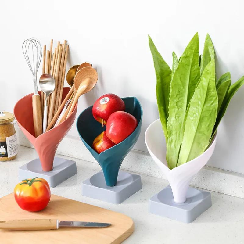 Creative Chopsticks Storage Cage Kitchen Storage Funnel Rack Flower Funnel Storage Rack Fruit Dish