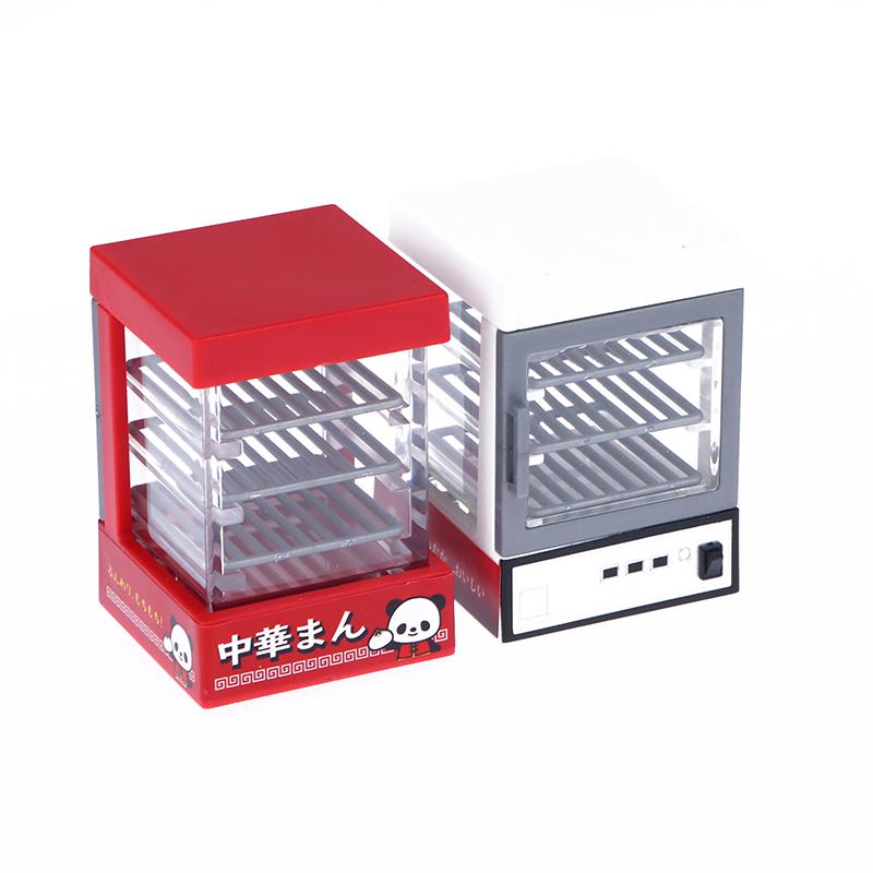 Doll House Mini Kitchen Appliances Microwave Oven Steaming Box Pantry Model
