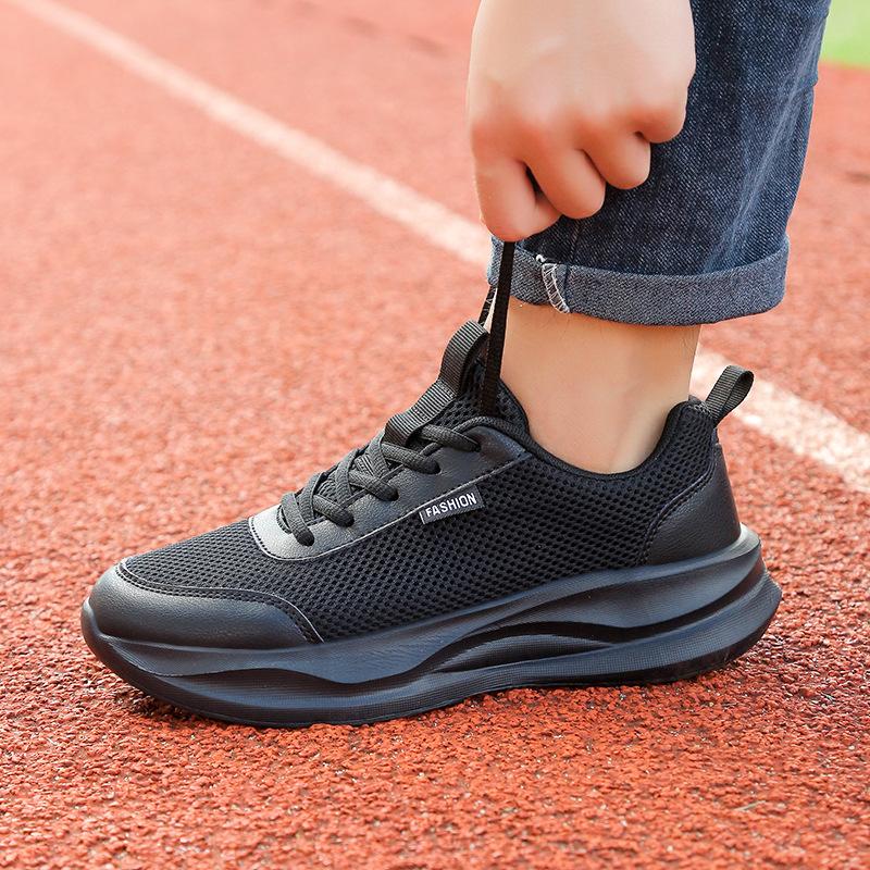Autumn and winter new shoes platform sneakers lightweight and comfortable shock-absorbing running shoes black casual travel shoes