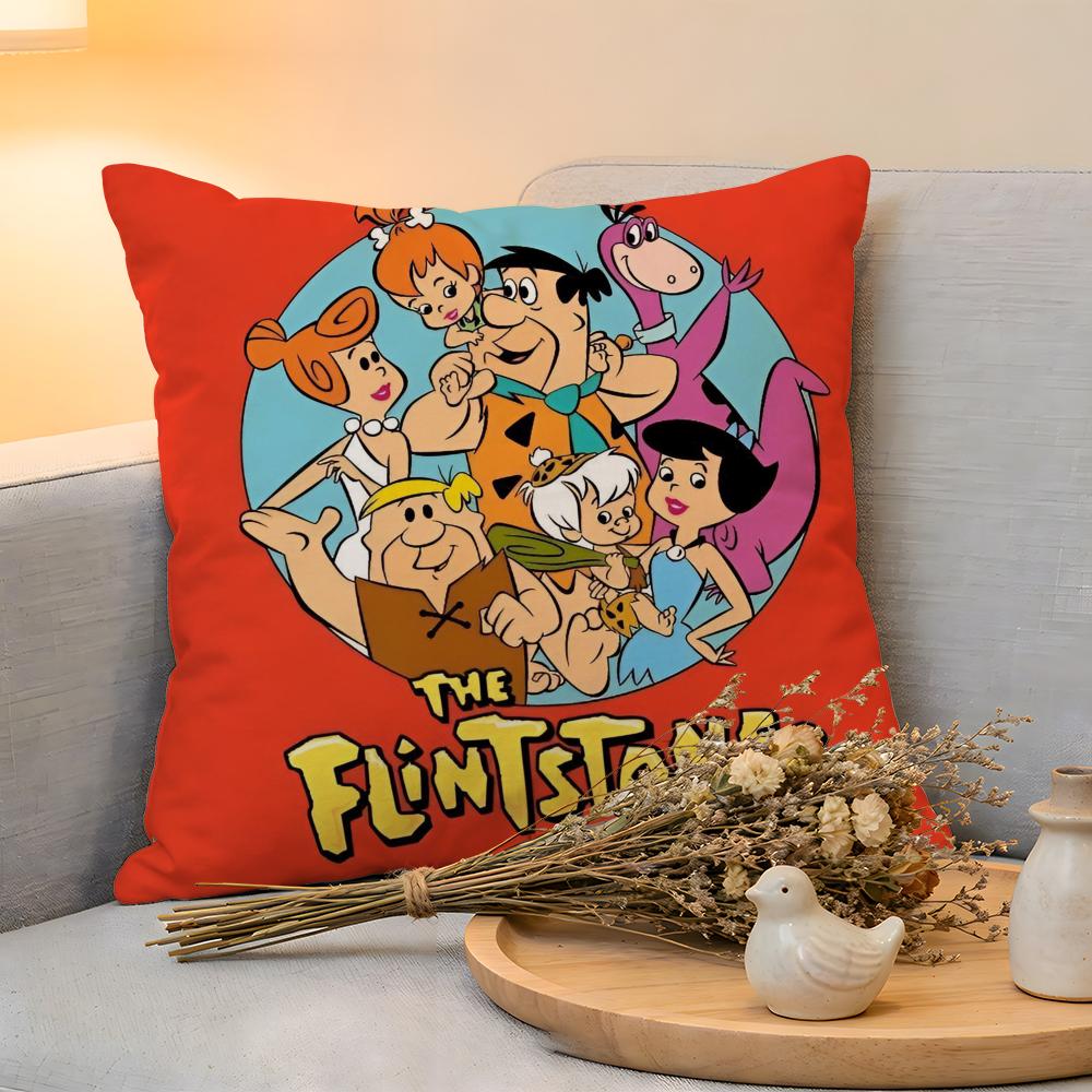 Cushion Cover Linen SkinFriendly Soft Decorative Case For Sofa Home Decor Cartoon FFlintstones Anime Classic Pillow cover