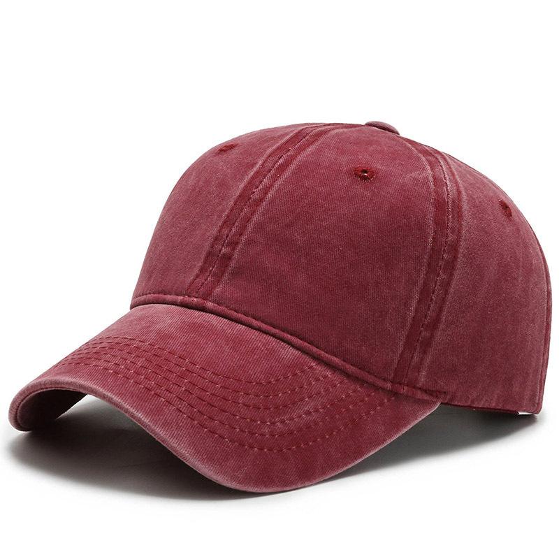 American Hat Washed Hat Men'S Casual Baseball Cap Outdoor Embroidery Big M Trendy Versatile Sunscreen Hat
