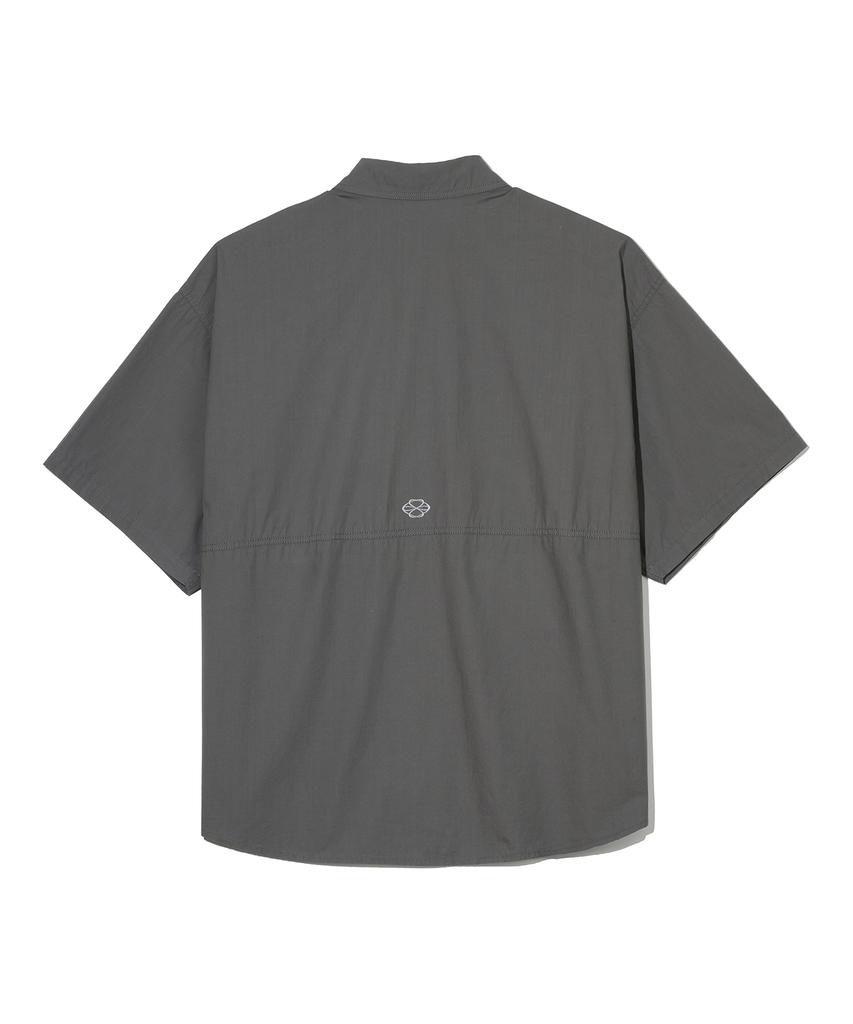 Nontaib Mesh Twin Cargo S/S Shirts (Grey)