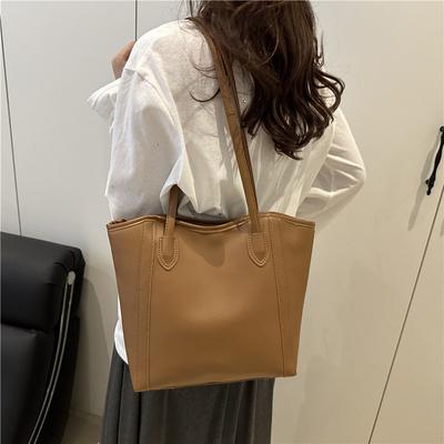 Premium Big Bag 2025 New Trendy Fashion Solid Color Shoulder Bag Women's Large-capacity Tote Bag Work Commuter Bag