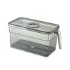 Large Capacity Transparent Plastic Refrigerator Storage Box with Draining Lid