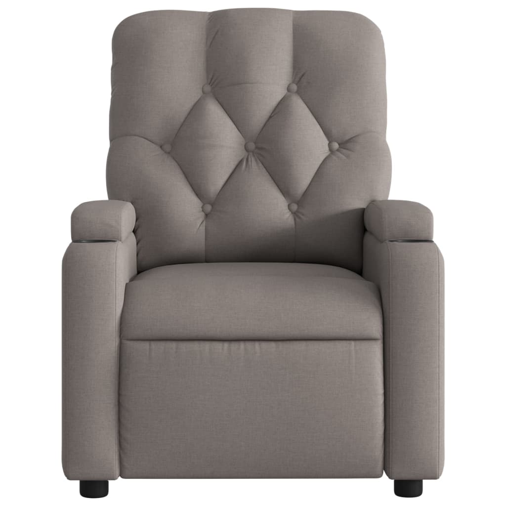Recliner Chair Taupe Fabric