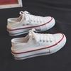 Spring Thick-soled Heightening Canvas Shoes Step On Half-heeled Slippers Versatile Casual Lazy Shoes Tide