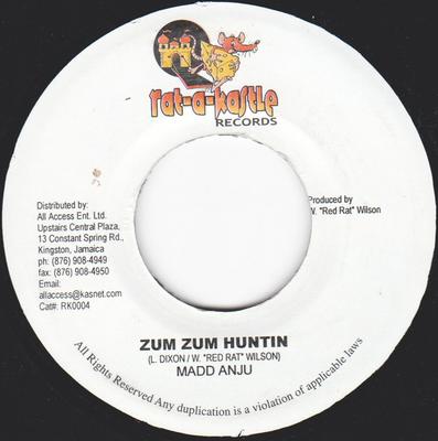 7inch Record MADD ANJU / Q.T. - Zum Zum Huntin / Burning RK0004 Rat-A-Kastle Re Jamaica Reggae, Ska & Dub Used