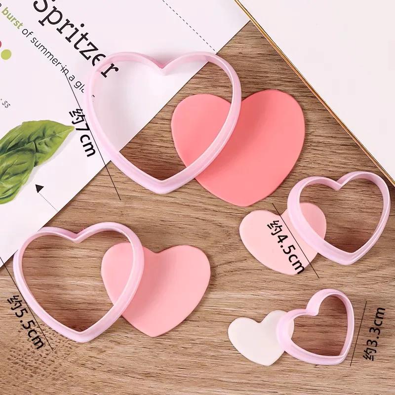 Valentine s Day Love Heart Biscuit Cutter Mould DIY Baking Fondant Icing Frosting Cookie Embosser Mold Cake Decorating Tools