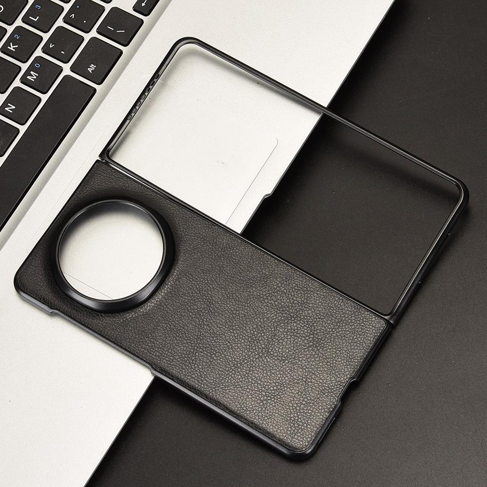For Honor Magic V5 5G Case Litchi Texture PU Leather + PC Phone Cover