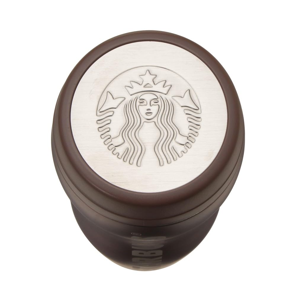 STARBUCKS Curved Stainless Steel Bottle, Brown, 355ml, Starbucks Tumbler, Coffee, Gift, Water Bottle, 2024, Brown