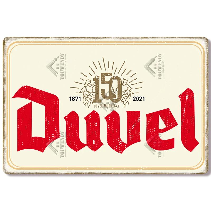 Metal Tin Sign Poster for Pub Bar Man Cave Club Wall Decoration Vintage Belgium Beer Brand Decorative Plaque Xcm