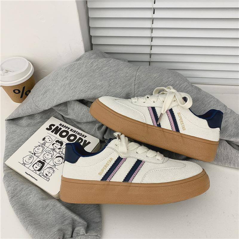 

Retro niche German training shoes women s models 2025 summer new breathable casual board shoes sports lightweight 35 белый