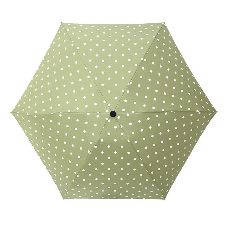 Simple polka dot ultra-light 50% umbrella mini sunscreen umbrella UV protection sun umbrella women's small weather and rain dual-purpose pocket
