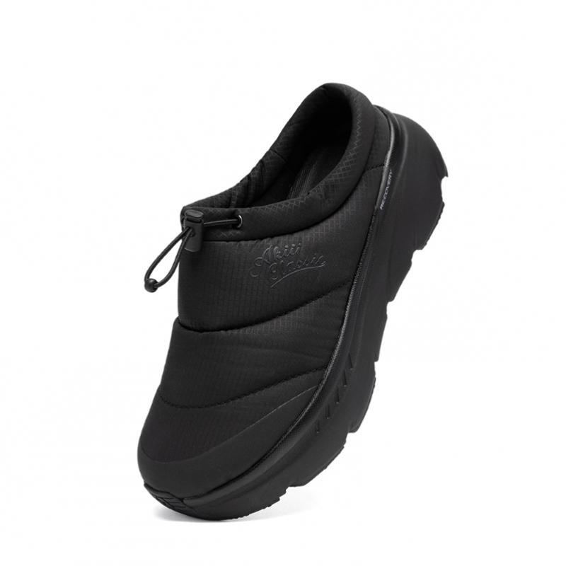 Akiii Classic Comfortable Lightweight Winter Shoes [4.5cm] Black Mule