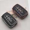 Key Fob Cover with Keychain Fit for Toyota - Highlander Corolla Prius 2018-2024 RAV4 Camry Avalon C-HR GT86 Smart Key