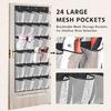Wall Mount Door Hanging Shoe Organizer 24 Pocket Storage Rack For Sundries