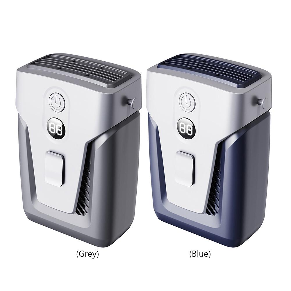 USB Hanging Neck Fan Clip-on 3.7V/1.2A Small Bladeless 12000mAh Power Bank 3-gear Wind Mute for Office