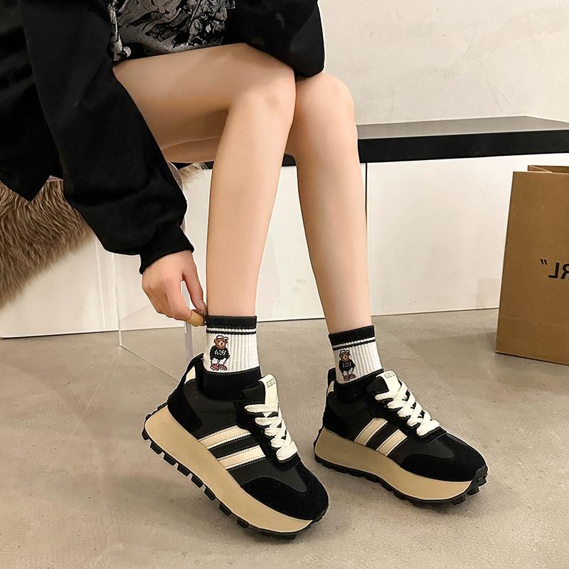 Sneakers Shoes Women Autumn winter Vintage Versatile Casual Lightweight Thick Sole Dad's Shoes Platform Shoes zapatos de mujer