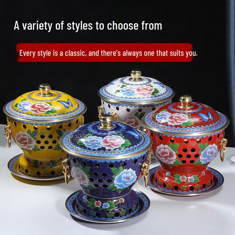 Einzelportions-Cloisonné-Emaille-Kupfer-Hot Pot