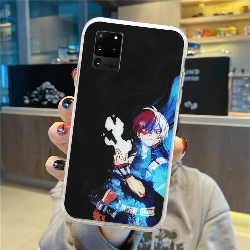 Shoto Todoroki Phone Case For Samsung Galaxy S10 S21 S22 Plus Ultra A91 A51 A21S A12 Transparent Phone Cover