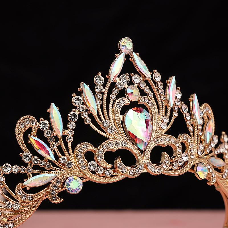Bridal Crown Wedding Tiara - Korean Style Princess Birthday Headpiece for Women