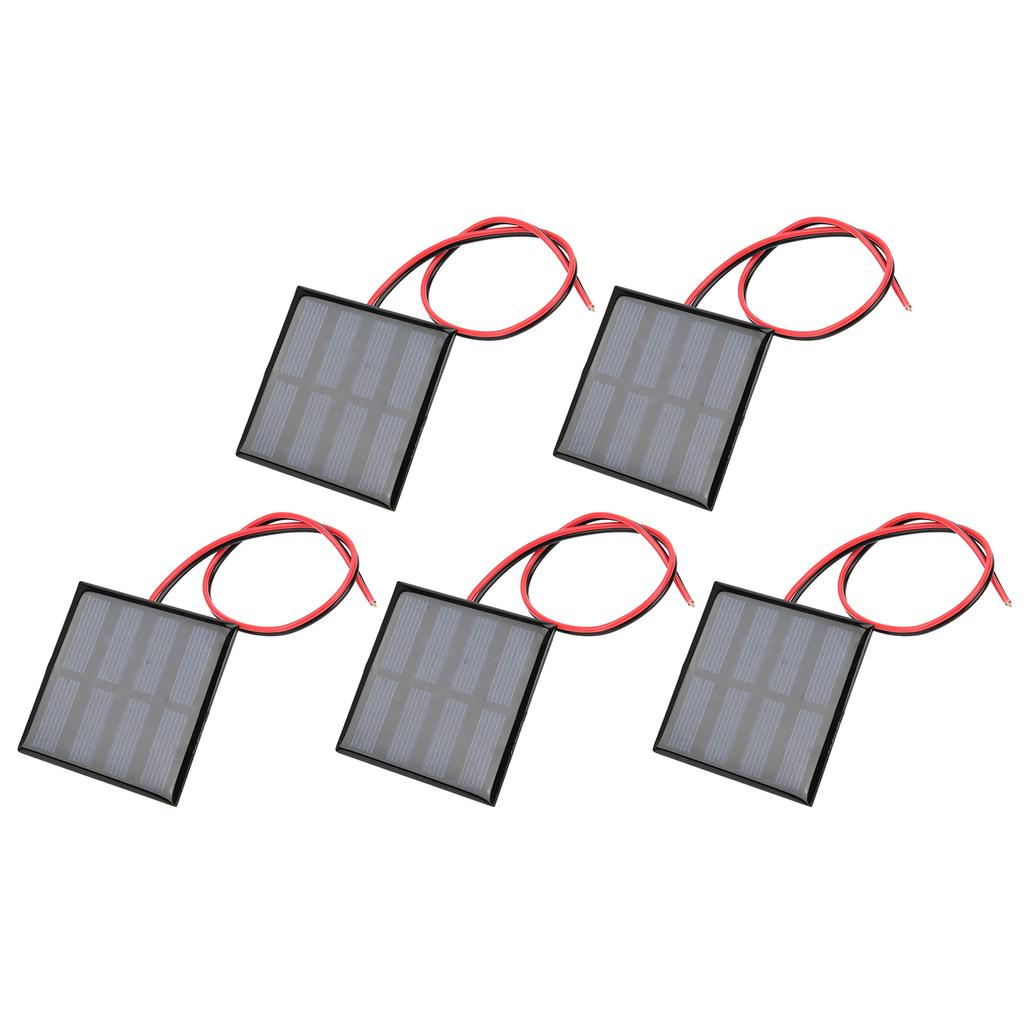5Pcs  Solar Panel Power Supply Module Board with 30CM Red Black Line DC2V 150mA