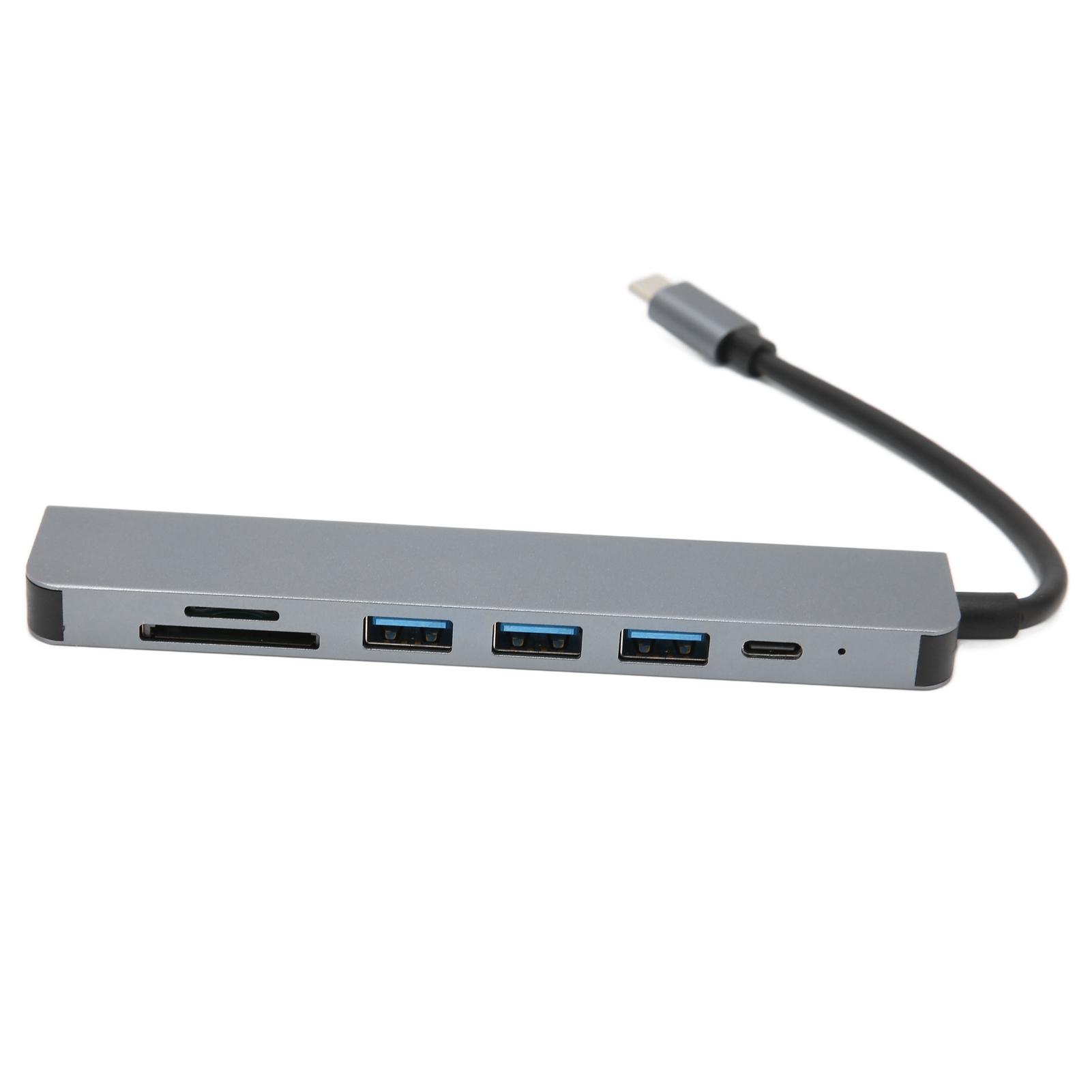 

USB C Hub 7 в 1 4K HDTV Многофункциональный 100 Вт PD Быстрая зарядка Безопасный портативный USB-разветвитель для MacBook