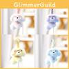 Cute Animal Plush Dog Toy With Glasses For Children Gift And Bag Pendant
