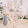 Festive Christmas Minimalist Fabric Tree Hangings With Stripes And Dots For Decoration Seasonal