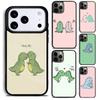 Dinosaur Couple Cat Pinch Face Phone Case For iPhone 17 16 15 14 13 12 11 Pro Max Plus 17Air Soft Silicone Cover