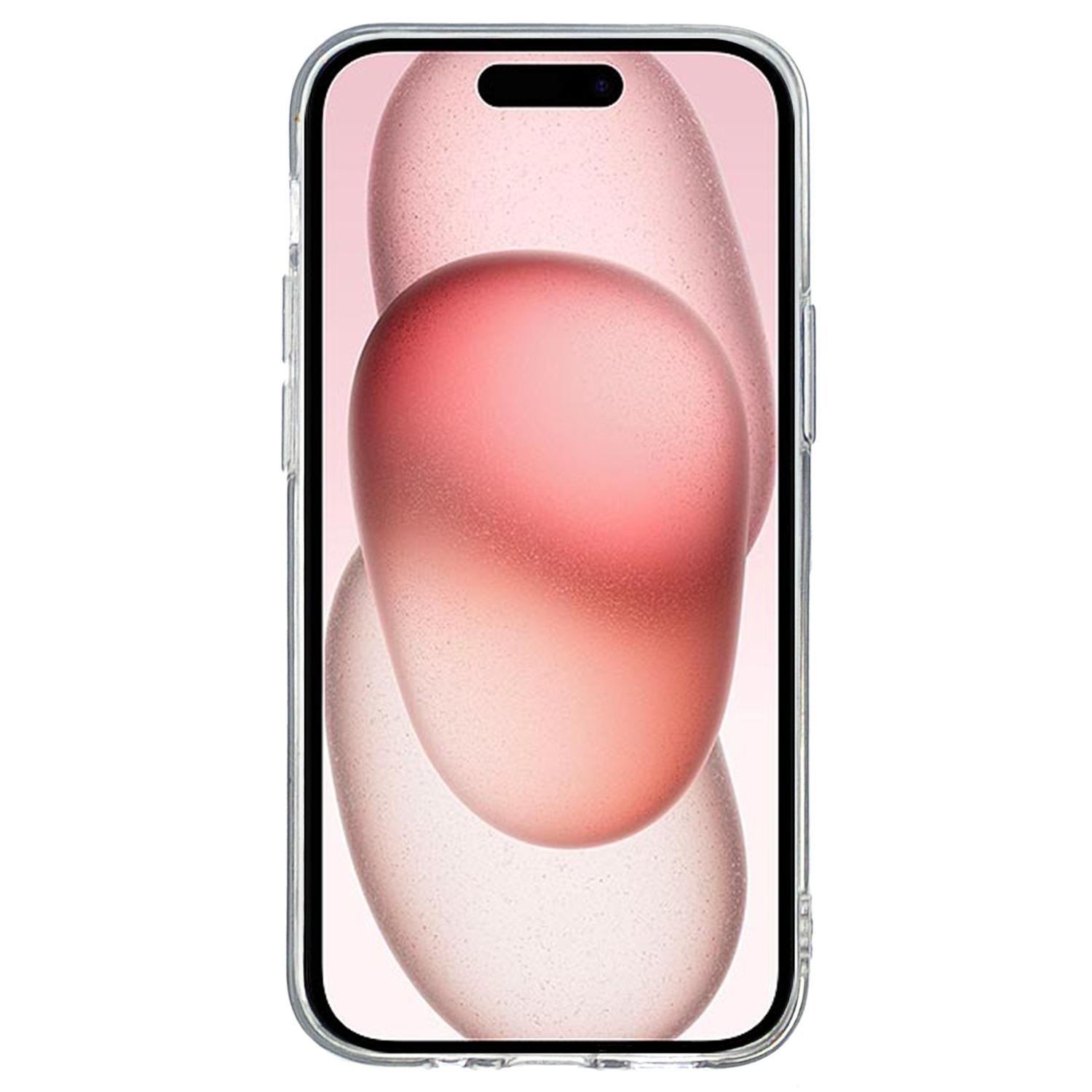 

For iPhone 15 Case Flexible TPU Pattern Printing Phone Back Shell Peony