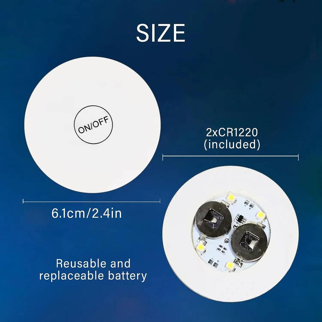 100 Piezas LED Mantel Individual Vaso Lámpara Adhesivo Luminoso Colorido Parpadeante Adhesivo para Botella Posavasos Emisor de Luz Luz de Puesto de Bar