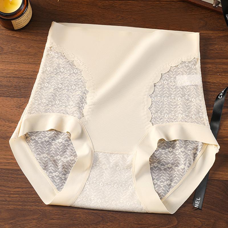 

Женское весенне-осеннее кружевное нижнее белье с высокой талией, утягивающее живот и бедра, дышащее, бесшовное XXL телесный