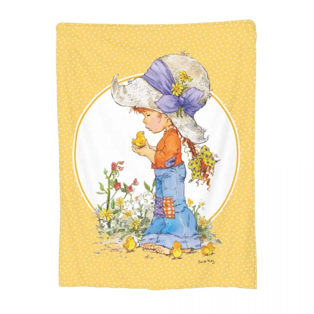 

Ковдра Relax Sarah Kay Flower Girl Merch Accessories Ліжко Декоративна ковдра Throw Ultra-м’який оксамит для дивана 75x100cm 30x40in